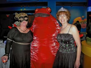 Big Red the salamander and friends enjoying the Great Smoky Mountains Salamander Ball